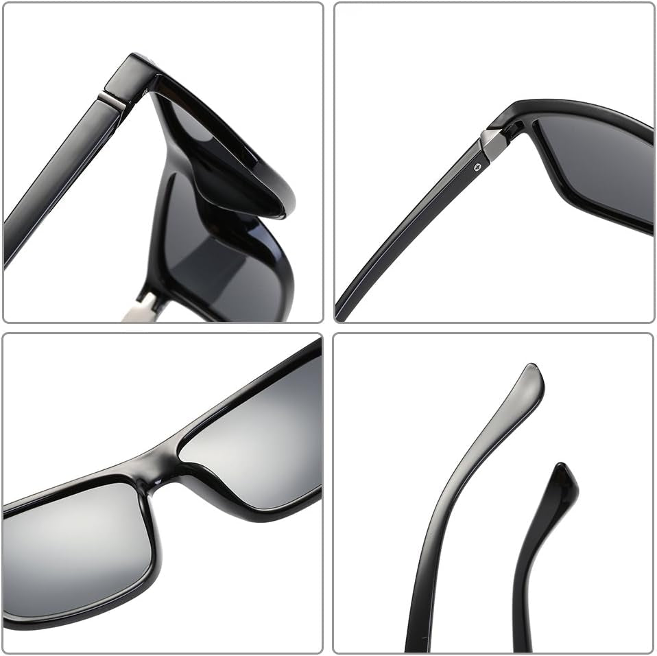 Polarized Sunglasses for Men Driving Mens Sunglasses Rectangular Vintage Sun Glasses for Men/Women - WORLD TIME VISITS
