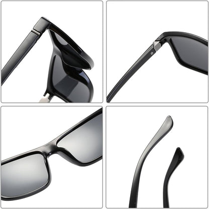 Polarized Sunglasses for Men Driving Mens Sunglasses Rectangular Vintage Sun Glasses for Men/Women - WORLD TIME VISITS