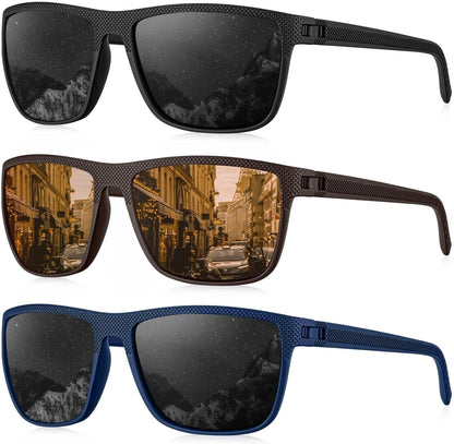 Polarized Sunglasses for Men, Lightweight Sun Glasses with UV Protection for Driving Fishing Golf - WORLD TIME VISITS