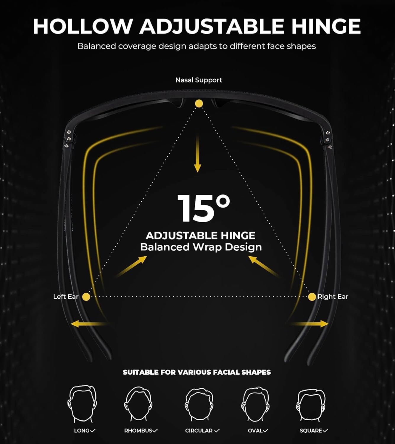 Polarized Sunglasses for Men, Lightweight Sun Glasses with UV Protection for Driving Fishing Golf - WORLD TIME VISITS