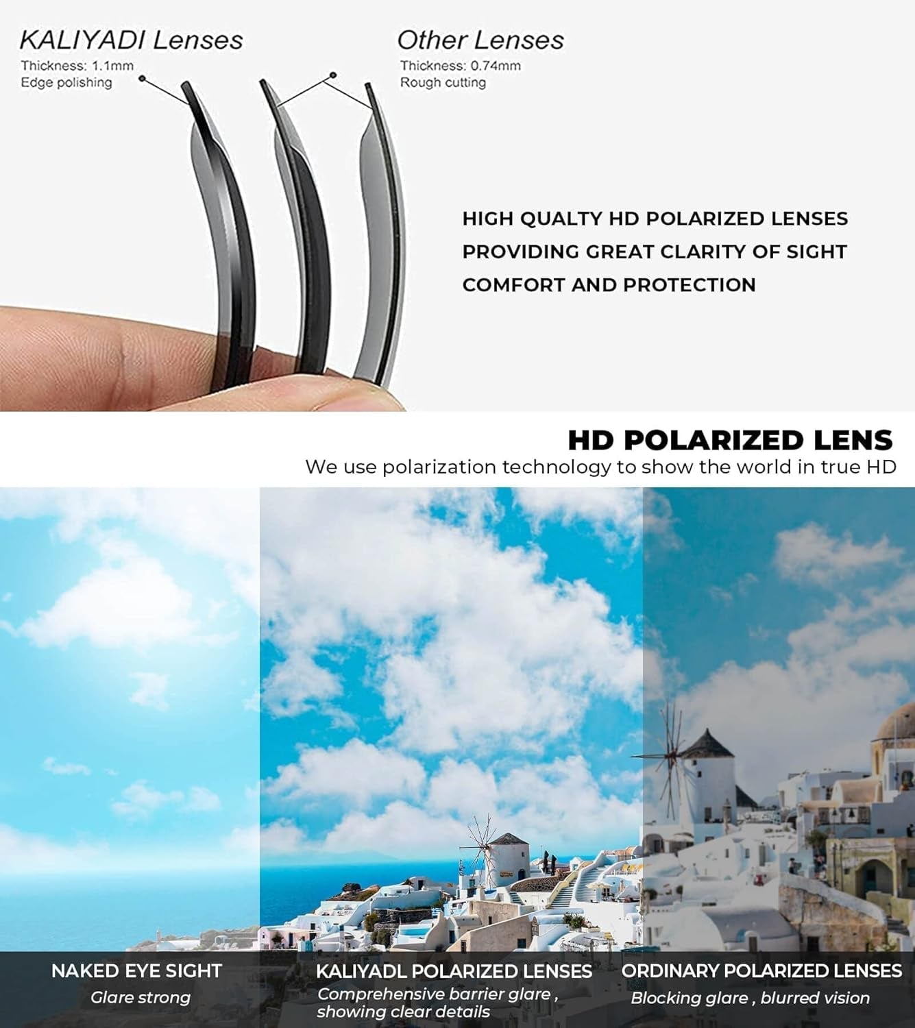 Polarized Sunglasses for Men, Lightweight Sun Glasses with UV Protection for Driving Fishing Golf - WORLD TIME VISITS