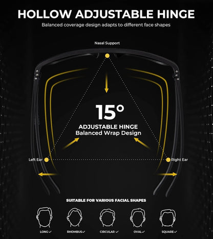 Polarized Sunglasses for Men, Lightweight Sun Glasses with UV Protection for Driving Fishing Golf - WORLD TIME VISITS