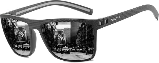 Polarized Sunglasses for Men Lightweight TR90 Frame UV400 Protection Square Sun Glasses - WORLD TIME VISITS