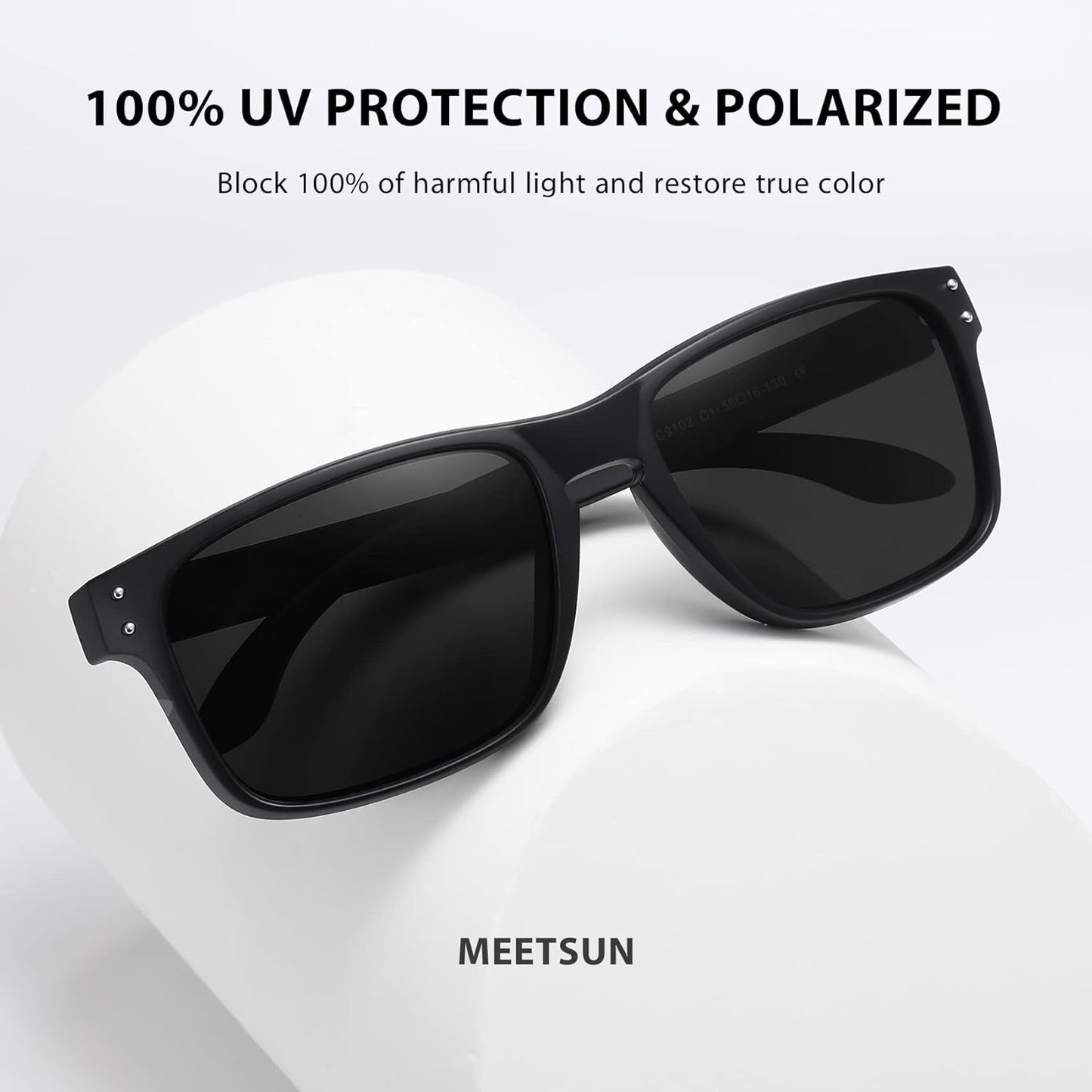 Polarized Sunglasses for Men Women Classic Retro Sun Glasses for Driving UV Protection - WORLD TIME VISITS