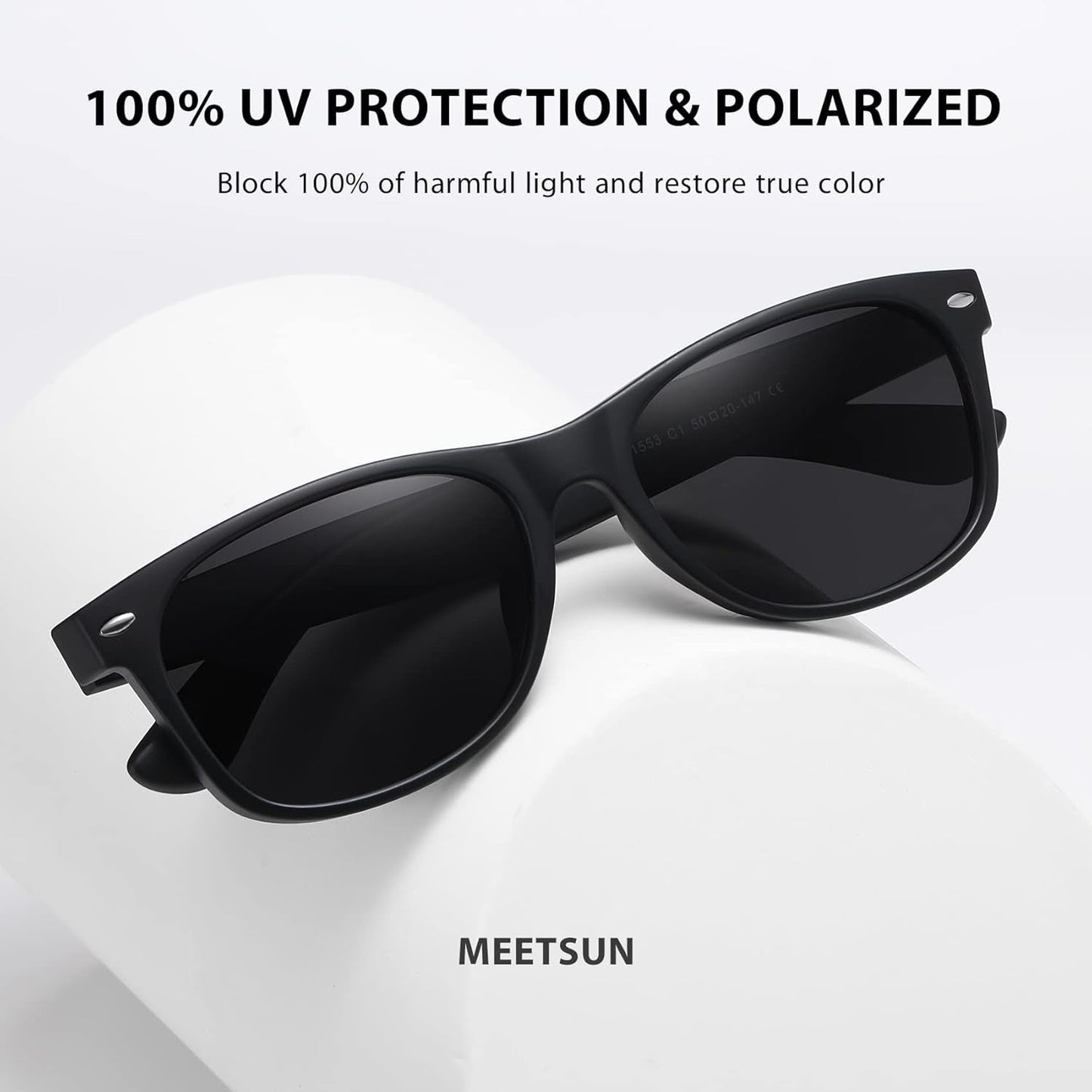 Polarized Sunglasses for Men Women Classic Retro Sun Glasses for Driving UV Protection - WORLD TIME VISITS
