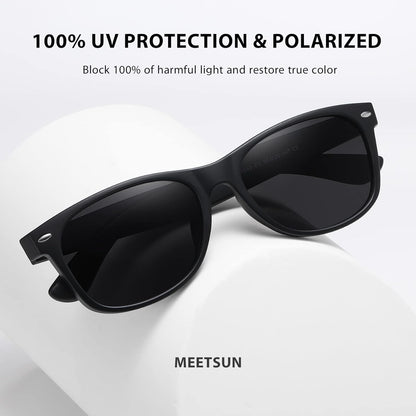 Polarized Sunglasses for Men Women Classic Retro Sun Glasses for Driving UV Protection - WORLD TIME VISITS