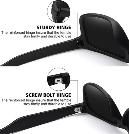 Polarized Sunglasses for Men Women Classic Retro Sun Glasses for Driving UV Protection - WORLD TIME VISITS