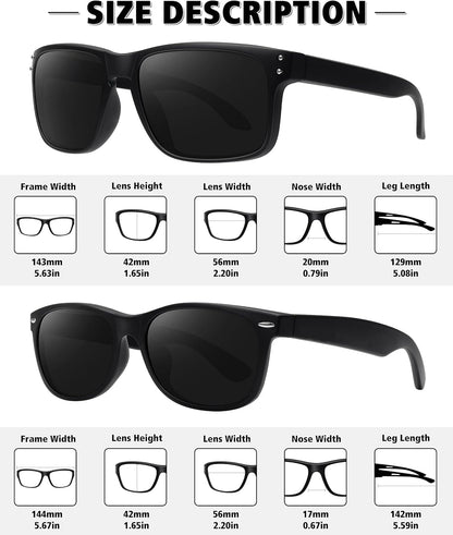 Polarized Sunglasses for Men Women Classic Retro Sun Glasses for Driving UV Protection - WORLD TIME VISITS