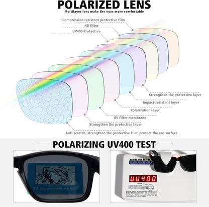 Polarized Sunglasses for Men Women Sports Driving Fishing Glasses UV400 Protection - WORLD TIME VISITS