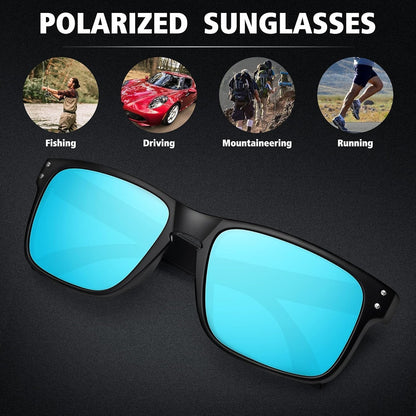 Polarized Sunglasses for Men Women Sports Driving Fishing Glasses UV400 Protection - WORLD TIME VISITS