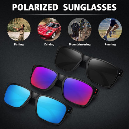 Polarized Sunglasses for Men Women Sports Driving Fishing Glasses UV400 Protection - WORLD TIME VISITS