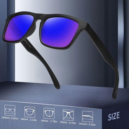 Polarized Sunglasses for Men Women UV Protection Square Frame Sport Fishing Driving Sunglasses - WORLD TIME VISITS