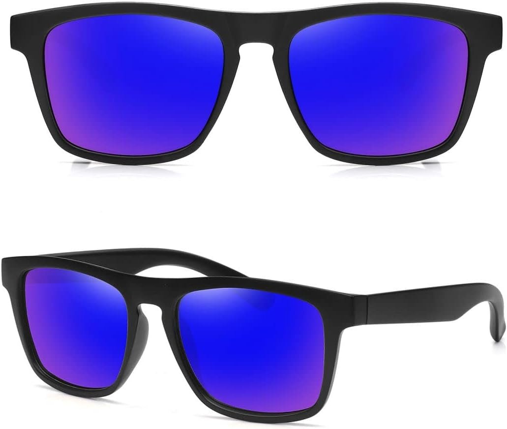 Polarized Sunglasses for Men Women UV Protection Square Frame Sport Fishing Driving Sunglasses - WORLD TIME VISITS