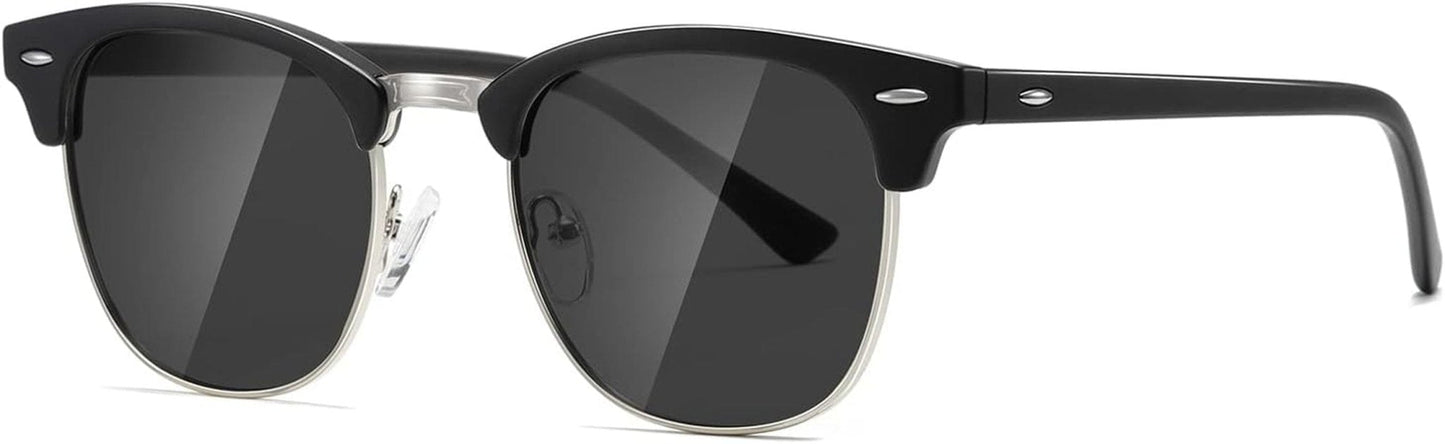 Polarized Sunglasses for Women and Men Semi Rimless Frame Retro Sun Glasses AE0369 - WORLD TIME VISITS
