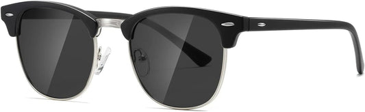Polarized Sunglasses for Women and Men Semi Rimless Frame Retro Sun Glasses AE0369 - WORLD TIME VISITS
