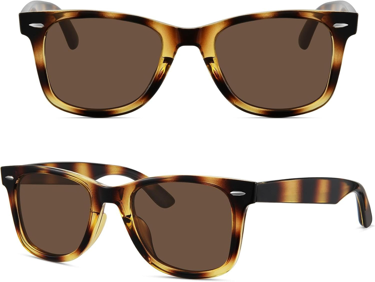 Polarized Sunglasses for Women Men Classic Retro Square Frame Driving Trendy Sun Glasses UV Protection - WORLD TIME VISITS