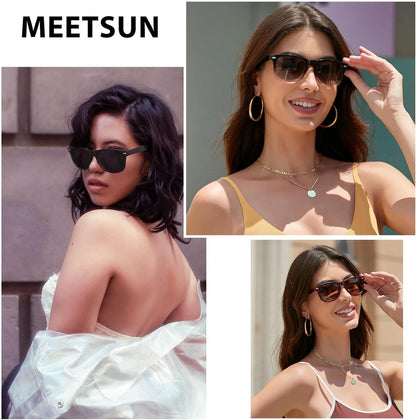 Polarized Sunglasses for Women Men Classic Retro Trendy Driving Sun Glasses UV400 Protection (3 Pack) - WORLD TIME VISITS