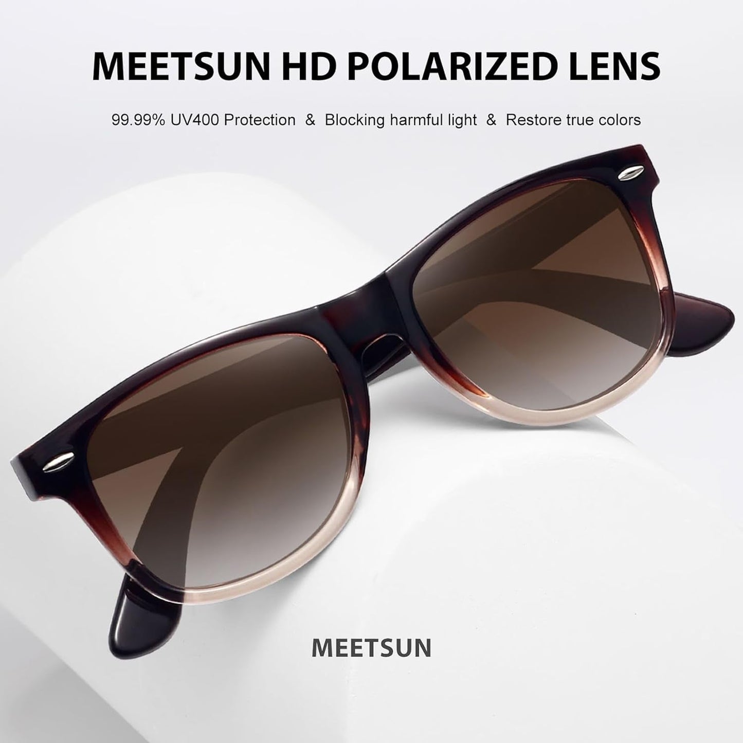 Polarized Sunglasses for Women Men Classic Retro Trendy Driving Sun Glasses UV400 Protection (3 Pack) - WORLD TIME VISITS