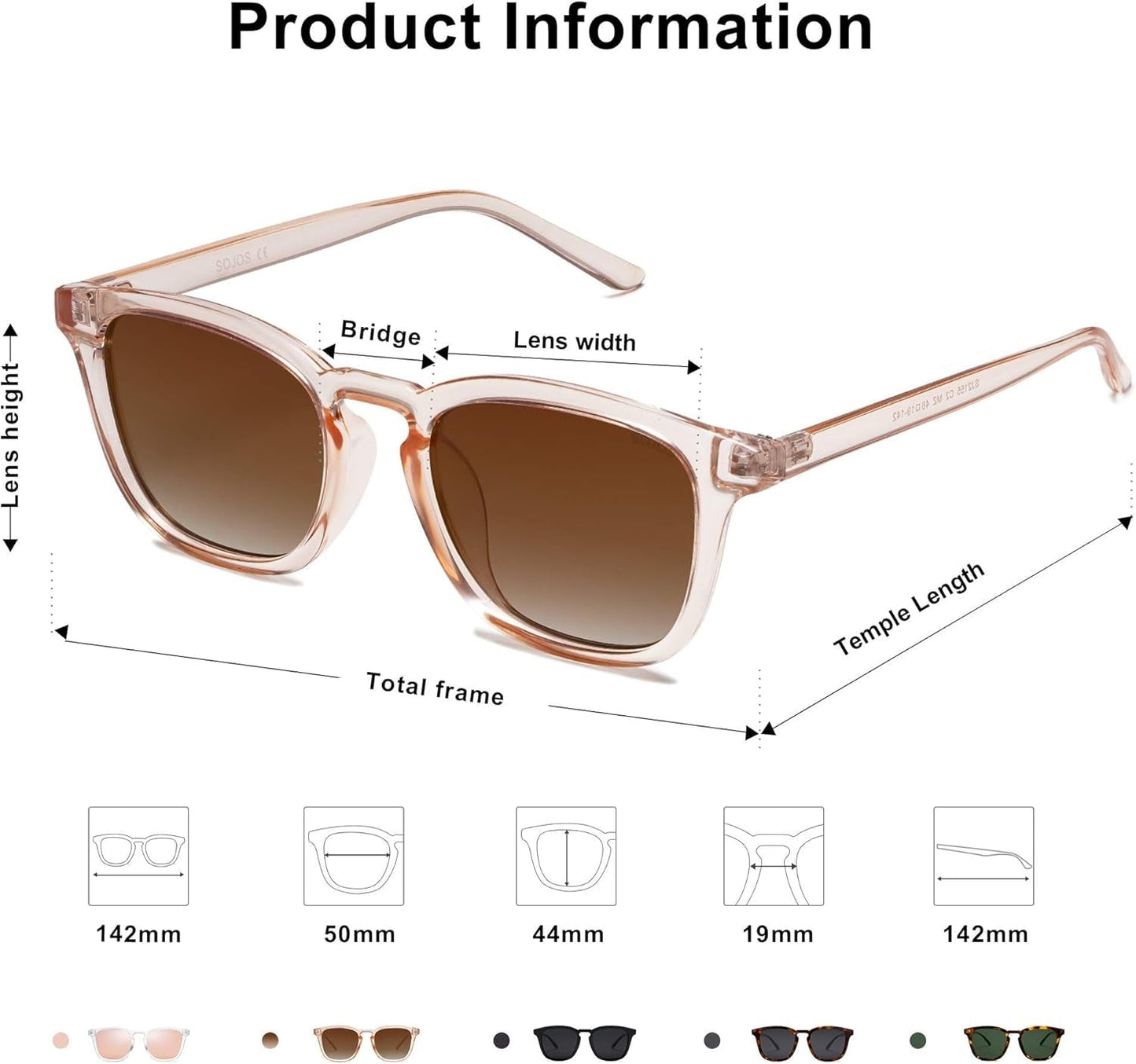 Polarized Sunglasses for Women Men Classic Vintage Style Shades - WORLD TIME VISITS