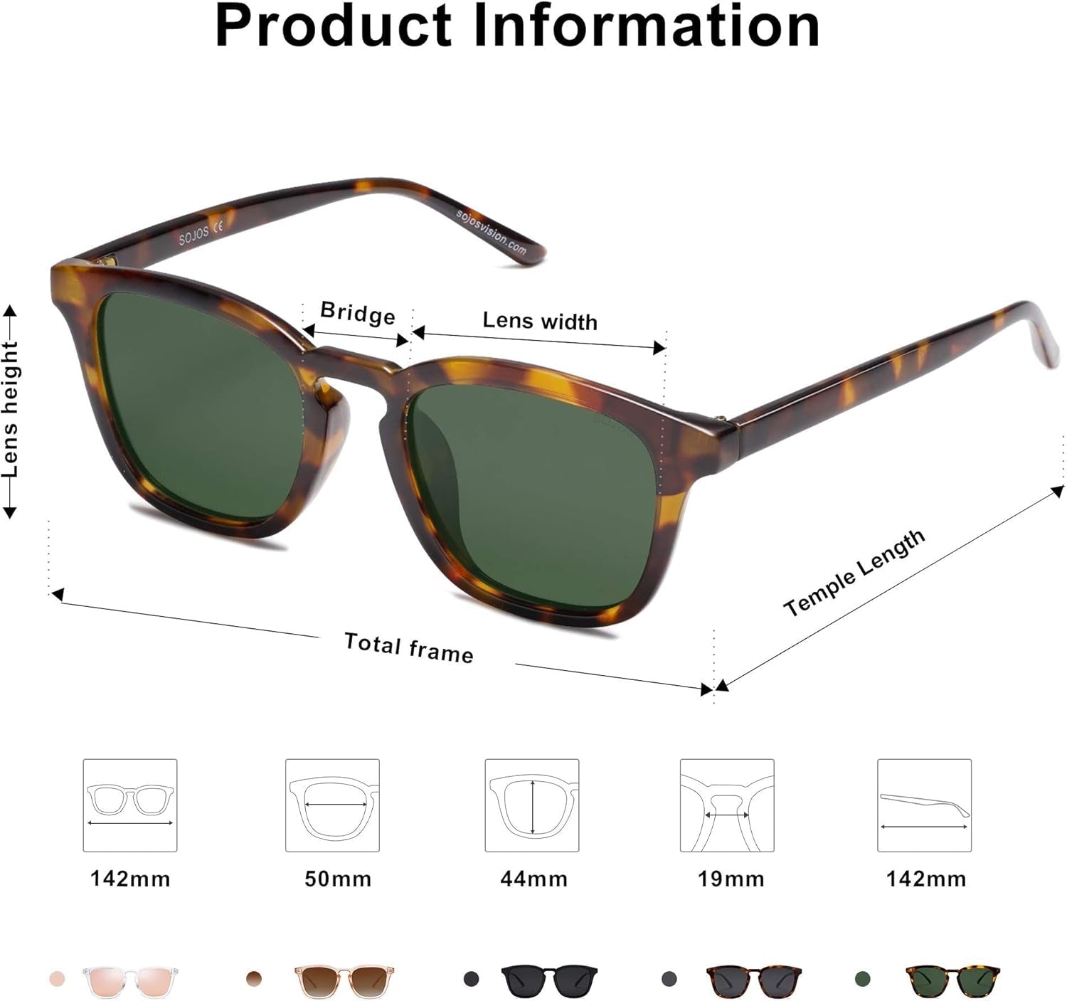 Polarized Sunglasses for Women Men Classic Vintage Style Shades - WORLD TIME VISITS