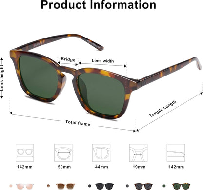 Polarized Sunglasses for Women Men Classic Vintage Style Shades - WORLD TIME VISITS