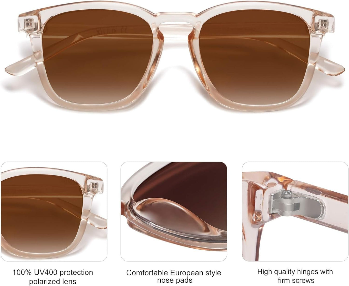 Polarized Sunglasses for Women Men Classic Vintage Style Shades - WORLD TIME VISITS