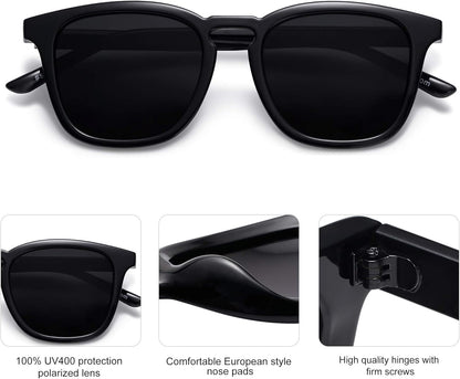 Polarized Sunglasses for Women Men Classic Vintage Style Shades - WORLD TIME VISITS