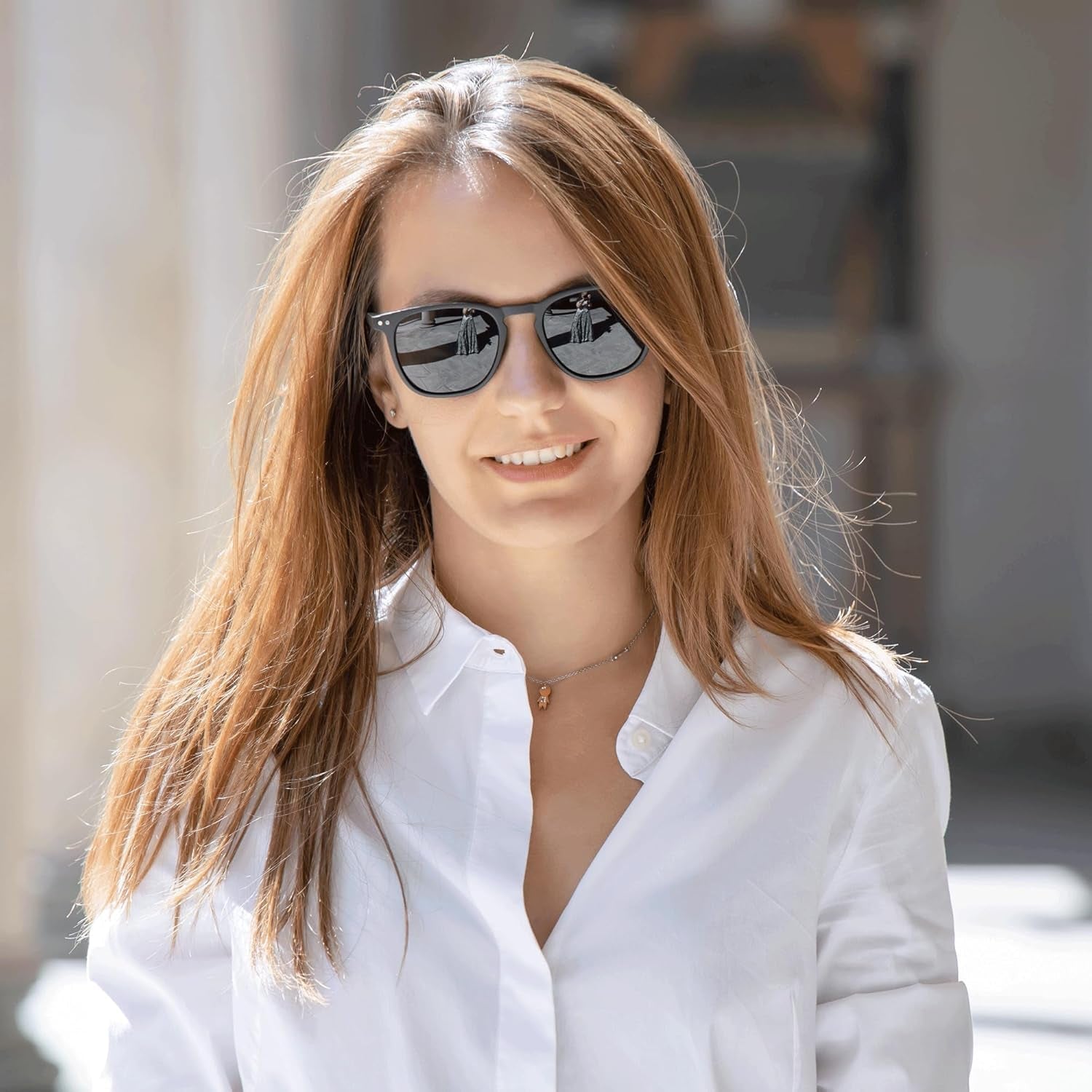 Polarized Sunglasses for Women Men: Retro Shades round | Square Frame UV Protection 2 Pack - WORLD TIME VISITS