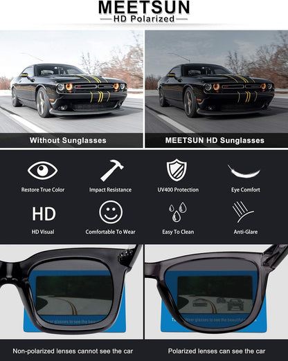 Polarized Sunglasses for Women Men Trendy Classic Retro Designer Style - WORLD TIME VISITS