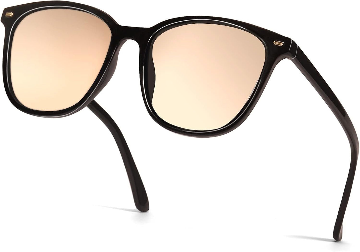 Polarized Sunglasses for Women, Square Mirrored Trendy Shades with UV Protection Reduce Glare Sun Glasses - WORLD TIME VISITS