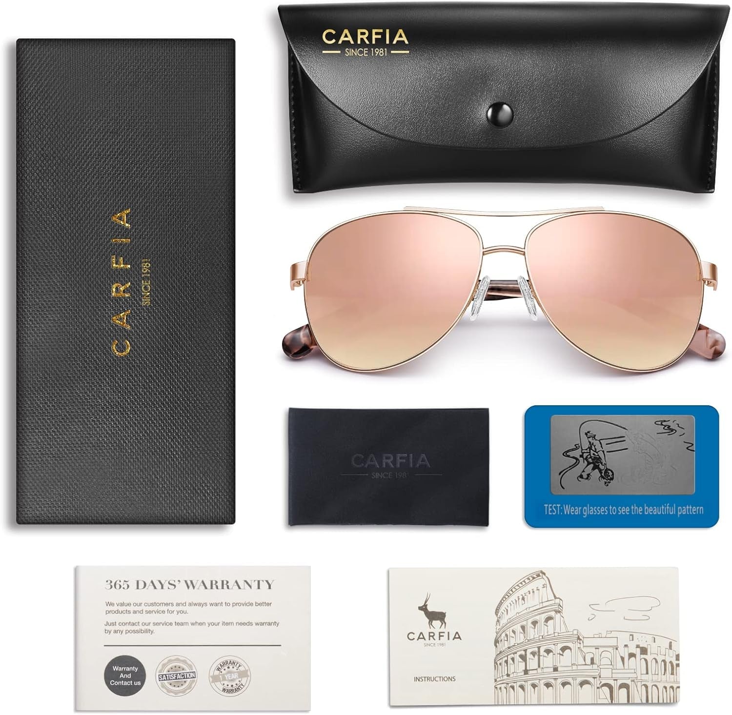 Polarized Sunglasses for Women UV Protection Acetate Arms Metal Frame Woman'S Shades CA3216 - WORLD TIME VISITS