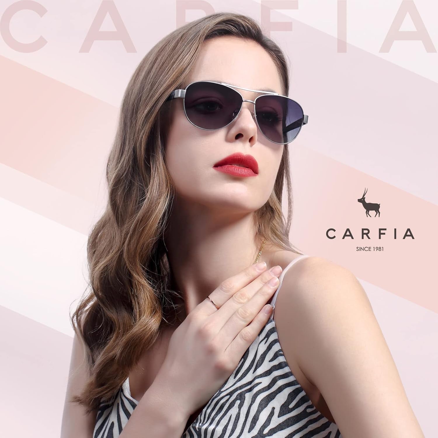 Polarized Sunglasses for Women UV Protection Ultra - Lightweight Comfort Metal Frame Driving Glasses CA3210 - WORLD TIME VISITS