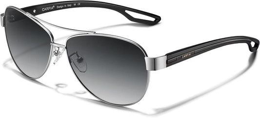 Polarized Sunglasses for Women UV Protection Ultra - Lightweight Comfort Metal Frame Driving Glasses CA3210 - WORLD TIME VISITS