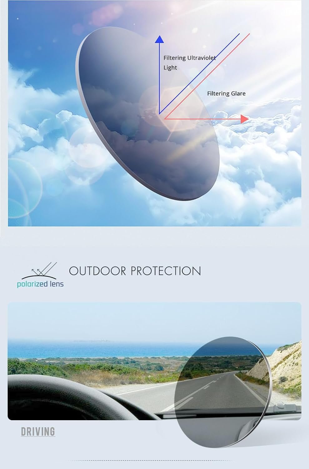 Polarized Sunglasses for Women UV Protection Ultra - Lightweight Comfort Metal Frame Driving Glasses CA3210 - WORLD TIME VISITS