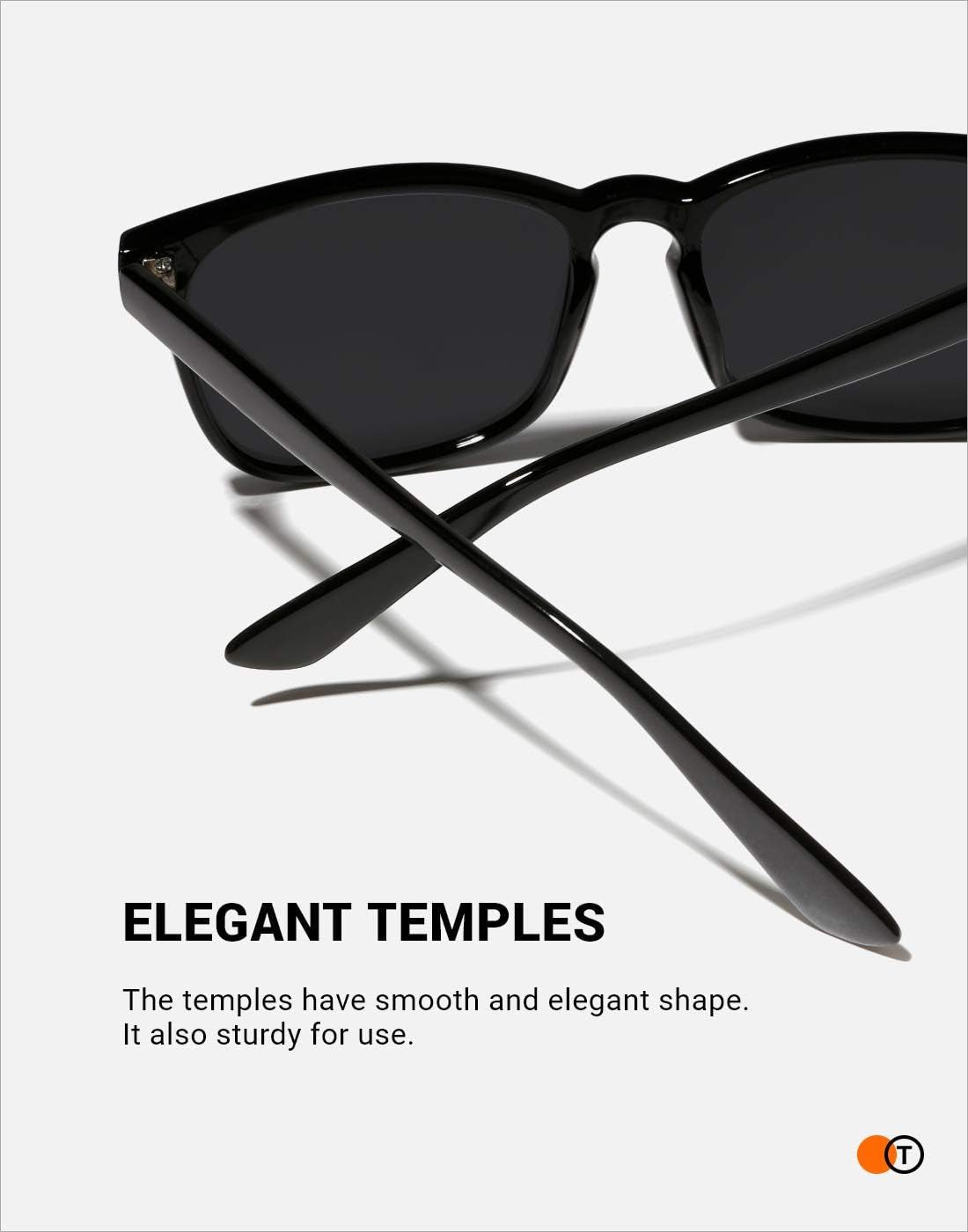 Polarized Sunglasses for Womens and Mens,Classic Square Frames Shades for UV Protection, Stylish and Trendy Sunnies - WORLD TIME VISITS