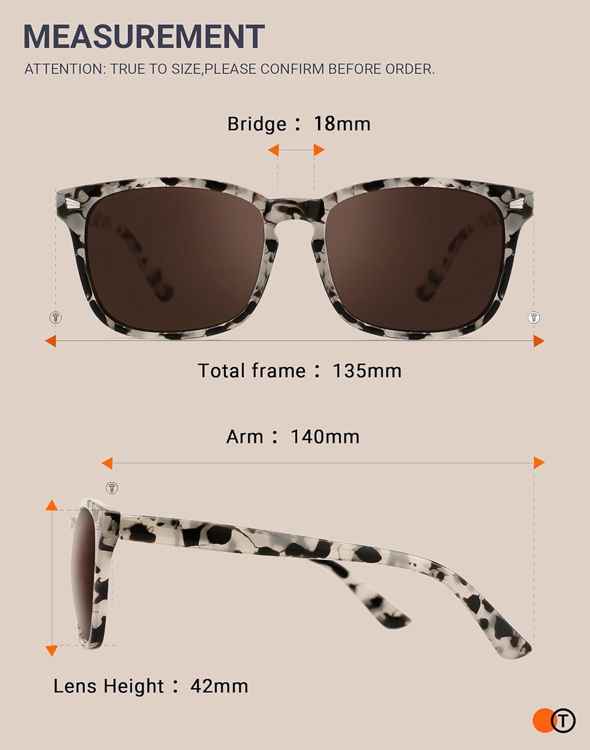 Polarized Sunglasses for Womens and Mens,Classic Square Frames Shades for UV Protection, Stylish and Trendy Sunnies - WORLD TIME VISITS