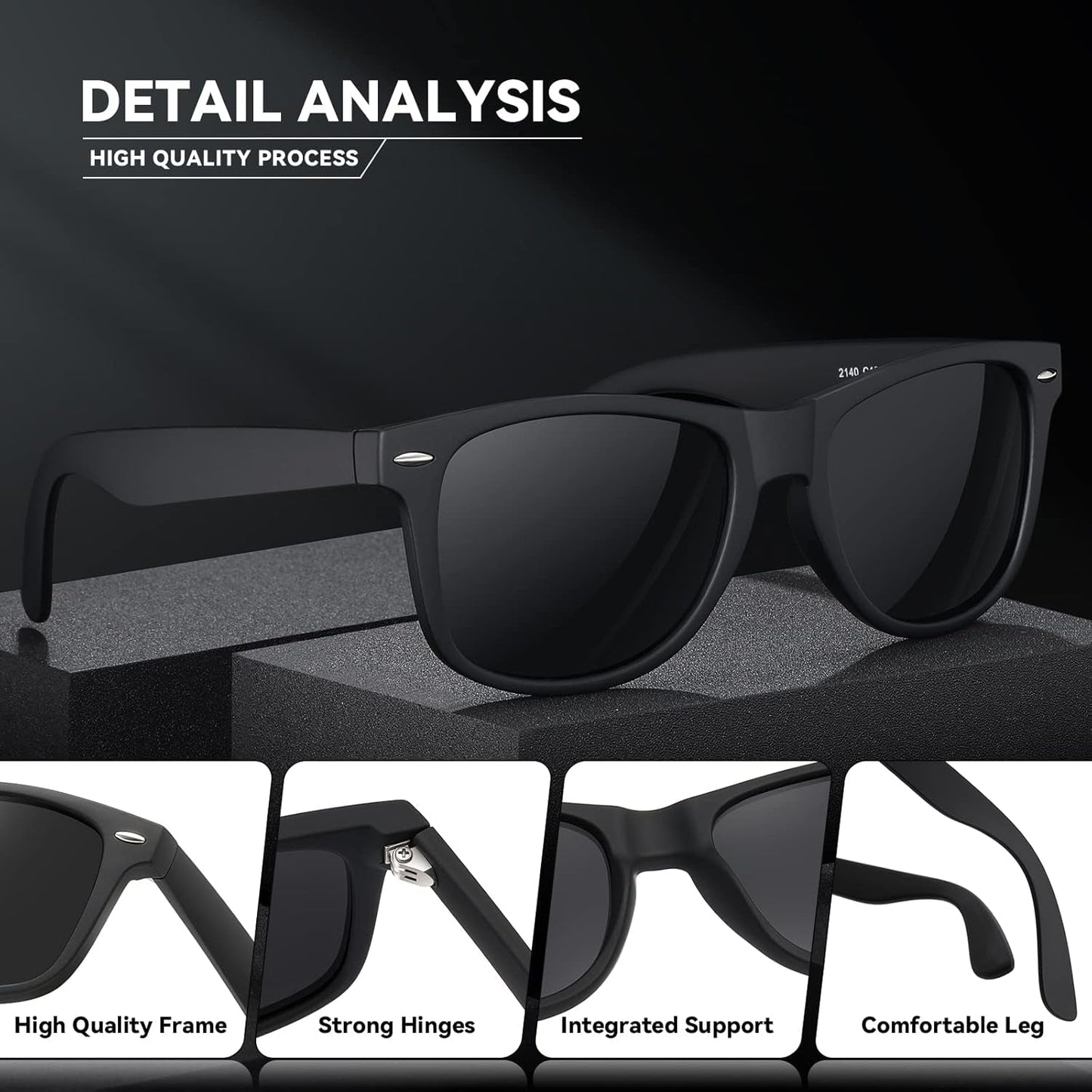 Polarized Sunglasses Womens Men - Sun Glasses Fashion Trendy Driving Fishing UV Blocking UV400 Protection - WORLD TIME VISITS