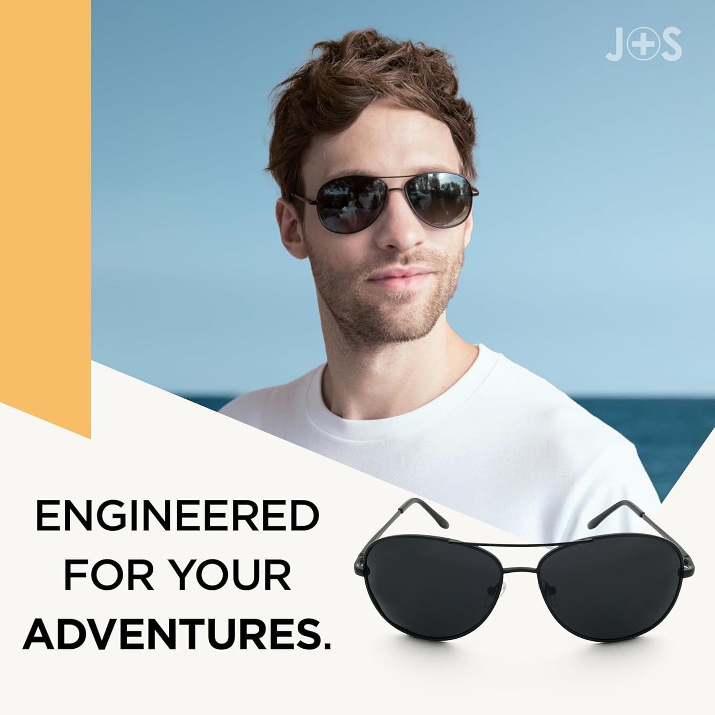Premium Military Style Classic Aviator Sunglasses, Polarized, 100% UV Protection for Men Women - WORLD TIME VISITS
