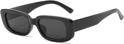 Rectangle Sunglasses for Women Men Trendy Retro Fashion Sunglasses UV 400 Protection Square Fram - WORLD TIME VISITS