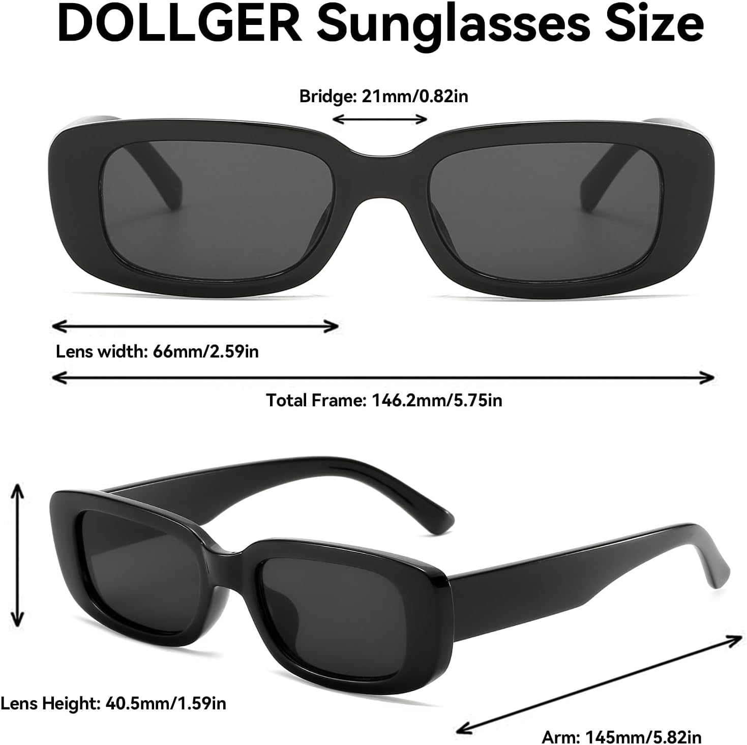 Rectangle Sunglasses for Women Men Trendy Retro Fashion Sunglasses UV 400 Protection Square Fram - WORLD TIME VISITS