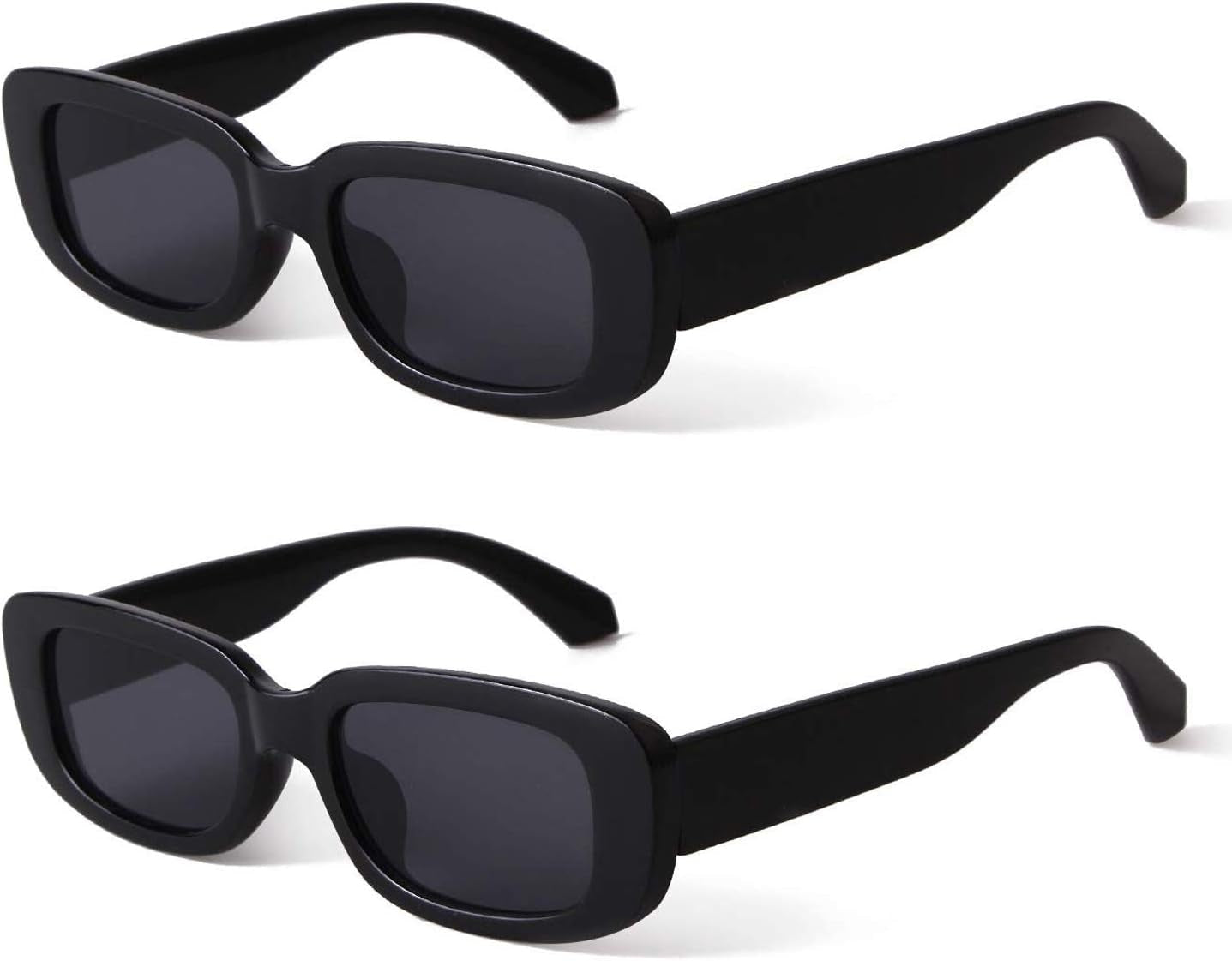 Rectangle Sunglasses for Women Retro Driving Glasses 90’S Vintage Fashion Narrow Square Frame UV400 Protection - WORLD TIME VISITS