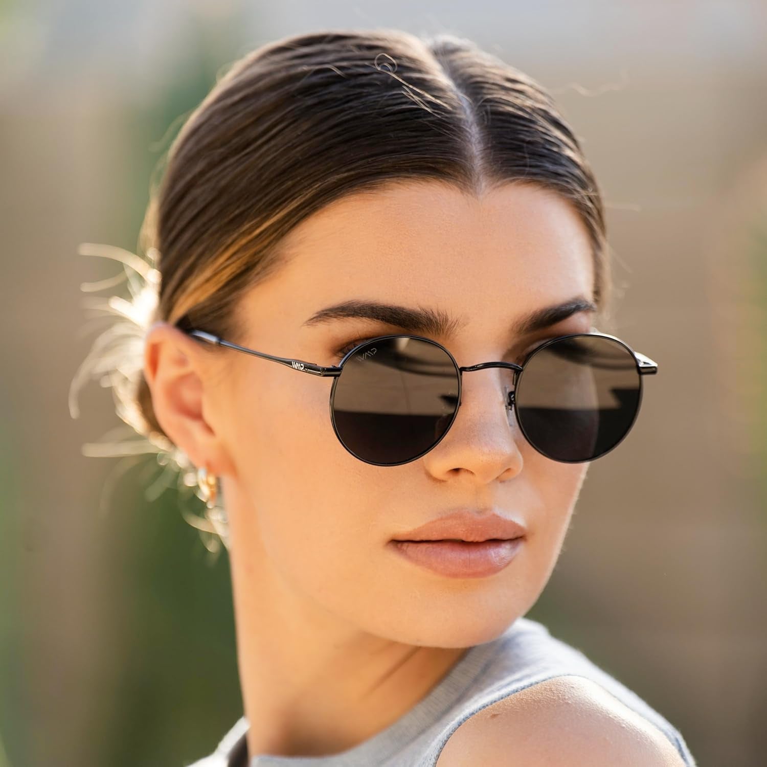 ' - Reflective Lens round Trendy Sunglasses - WORLD TIME VISITS