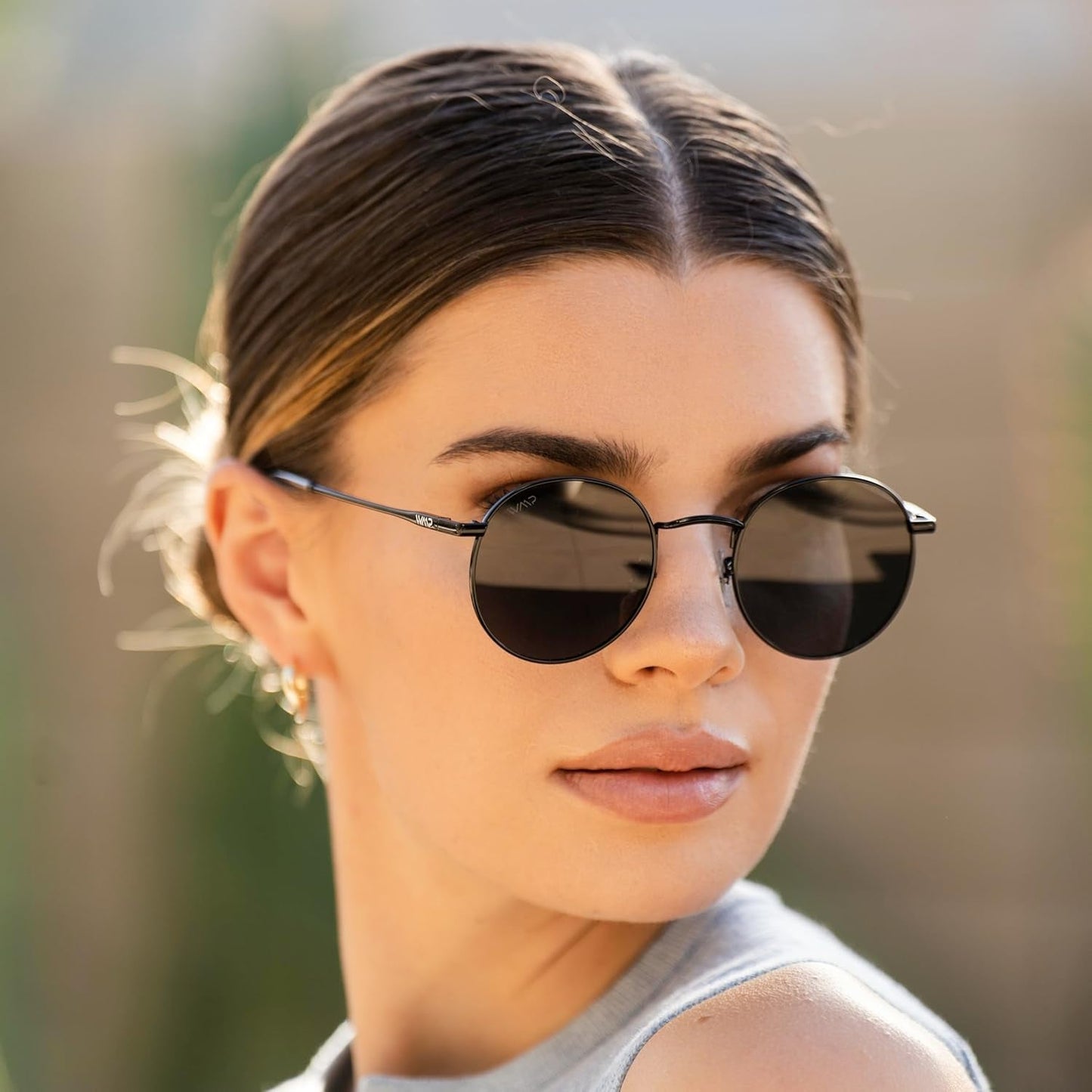 ' - Reflective Lens round Trendy Sunglasses - WORLD TIME VISITS