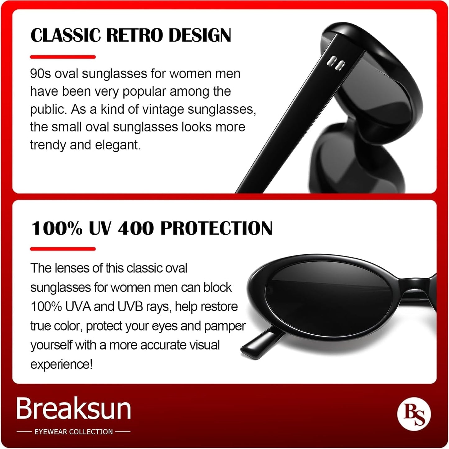 Retro Oval Sunglasses for Women Men Fashion Small Oval Sunglasses 90S Vintage Shades - WORLD TIME VISITS