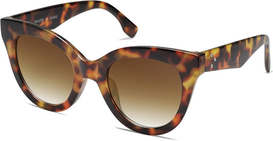 Retro Oversized Cateye Sunglasses for Women Large Vintage Trendy Shades SJ2074 - WORLD TIME VISITS