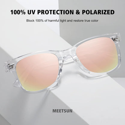 Retro Polarized Sunglasses for Women Men Classic Mirror Lens Driving Trendy Sun Glasses UV Protection (3 Pack) - WORLD TIME VISITS