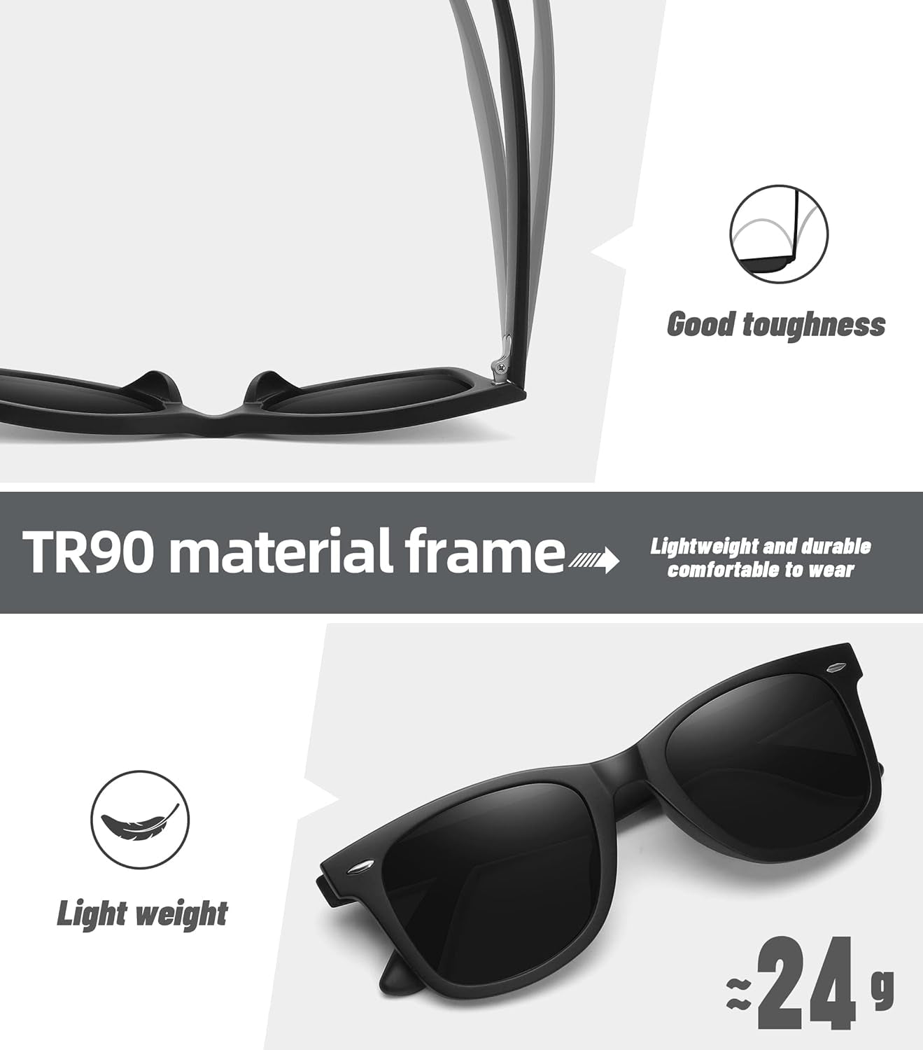 Retro Polarized Sunglasses for Women Men Classic Mirror Lens Driving Trendy Sun Glasses UV Protection (3 Pack) - WORLD TIME VISITS