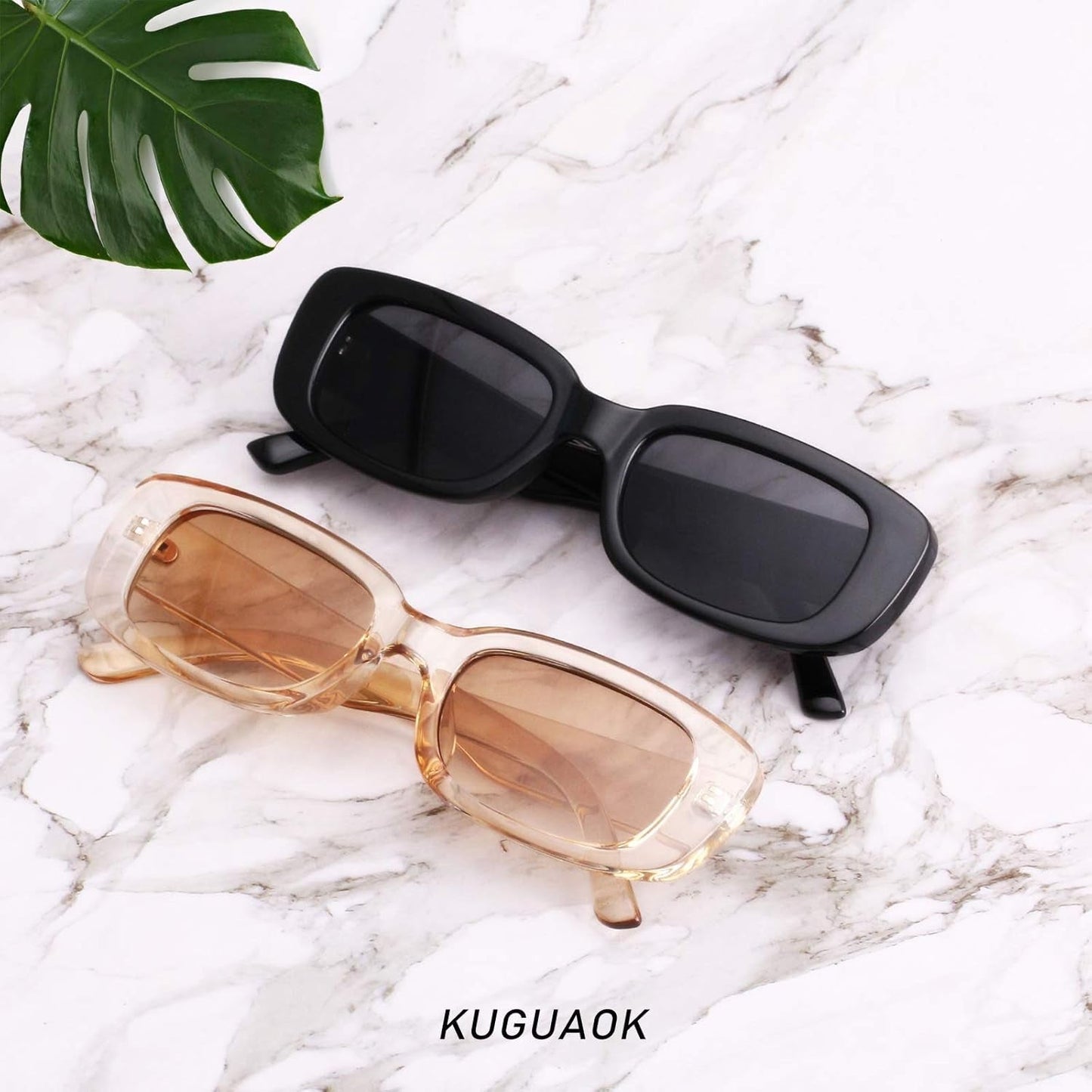 Retro Rectangle Sunglasses Women and Men Vintage Small Square Sun Glasses UV Protection Glasse - WORLD TIME VISITS