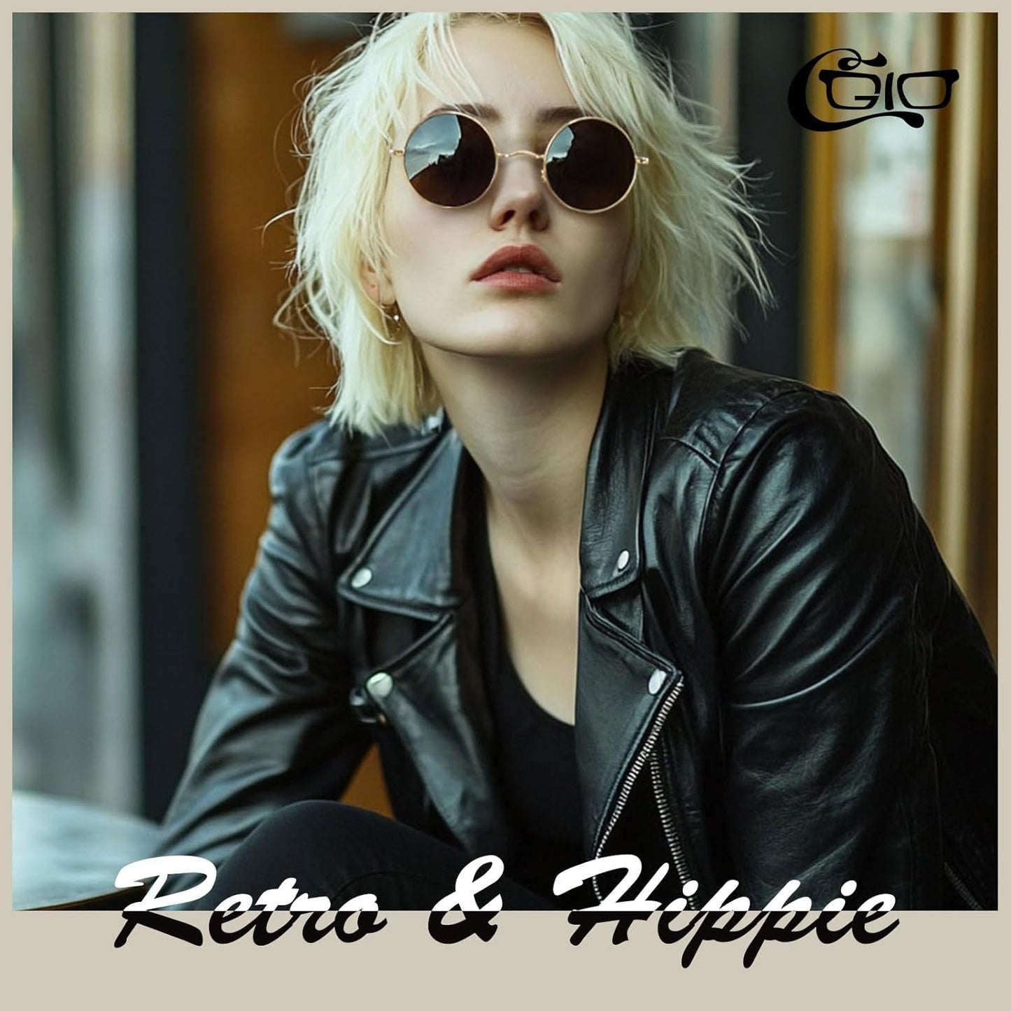 Retro round Polarized Sunglasses Mens Womens Circle Metal Hippie Shades UV400 Protection E01 - WORLD TIME VISITS