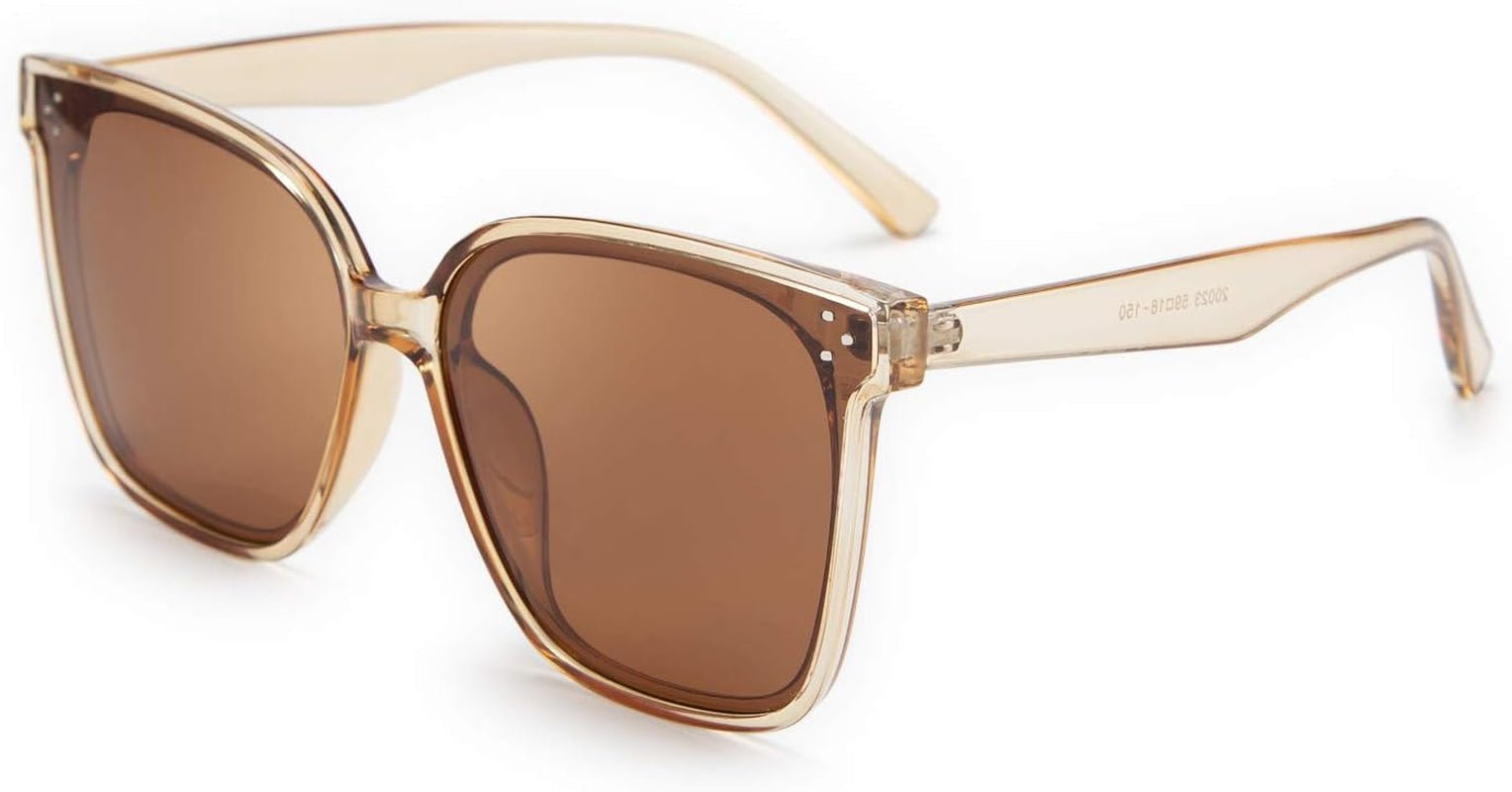 Retro Square Polarized Sunglasses Women Men Vintage Minimalist Shades B2600 - WORLD TIME VISITS